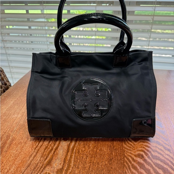 Tory Burch Handbags - Tory Burch Black Nylon Tote with Glossy Logo